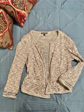 Express Women's Marled Open-Front Cardigan Sweater size S, new condition